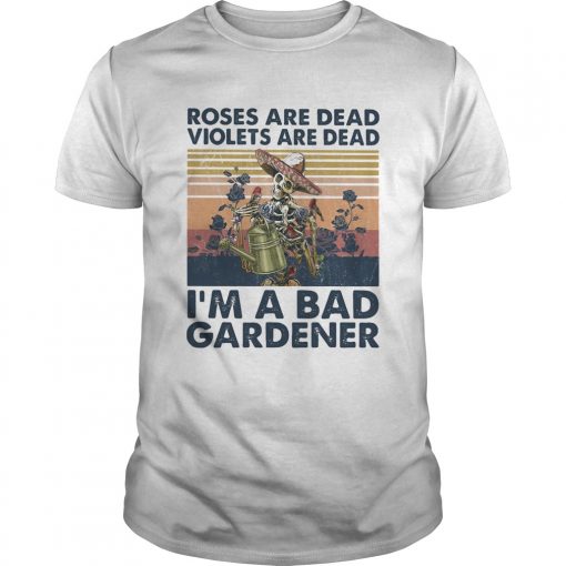 Skull Roses Are Dead Violets Are Dead Im A Bad Gardener Vintage Retro Unisex 510x510 1