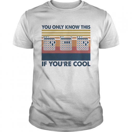 Guitar You Only Know This If Youre Cool Vintage Retro Unisex 510x510 1