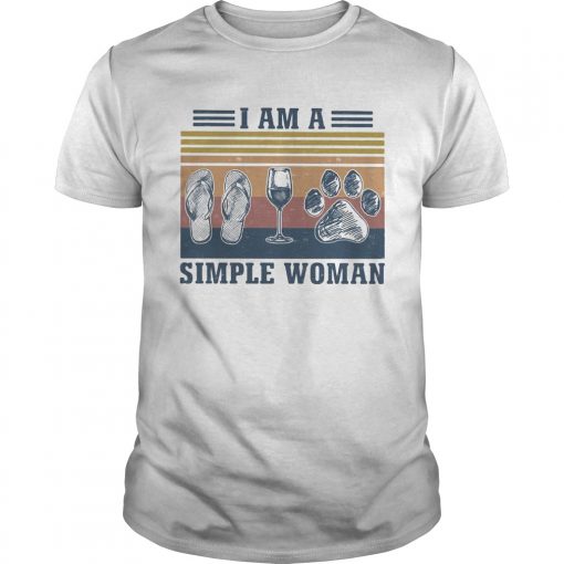 I Am A Simple Woman Wine Paw Vintage Unisex 510x510 1