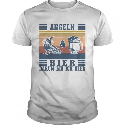 Angeln Bier Darum Bin Ich Hier Fish And Beer Vintage Unisex 510x510 1
