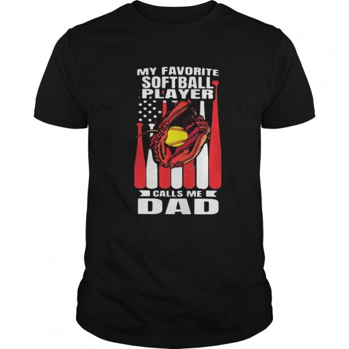 My Favorite Softball Player Calls Me Dad American Flag Independence Day Vintage Unisex 510x510 1