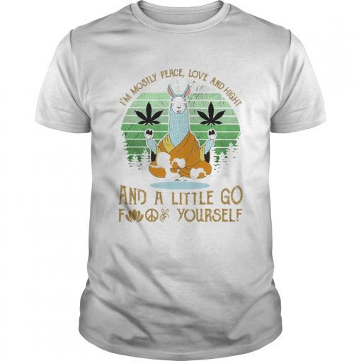 Im Mostly Peace Love And Hight And A Little Go Fuck Yourself Vintage Weed Unisex 510x510 1