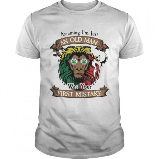 Lion Smoking Assuming Im Just An Old Lady Was Your First Mistake Vintage Unisex 510x510 1