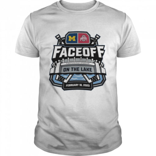 Michigan Wolverines And Ohio State Buckeyes Faceoff Firstenergy Stadium On The Lake 2023 Shirt Classic Mens T Shirt