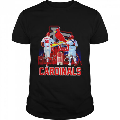 Yadier Molina And Adam Wainwright Waino Yadi 21 Signature Shirt Classic Mens T Shirt 1