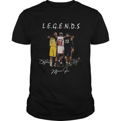 Kobe Bryant Michael Jordan And Lebron James Legends Friends Shirt Unisex 1