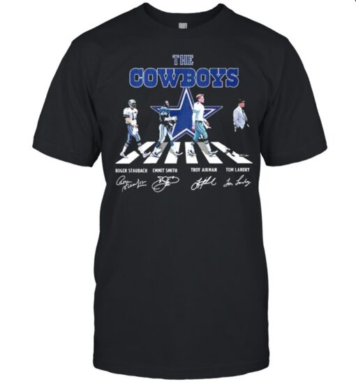 Dallas Cowboys Abbey Road Signatures Shirt Classic Mens T Shirt 1