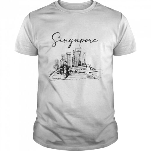 Singapore Skyline Singapore Traveling Girls Trip Singapore T Classic Mens T Shirt 1