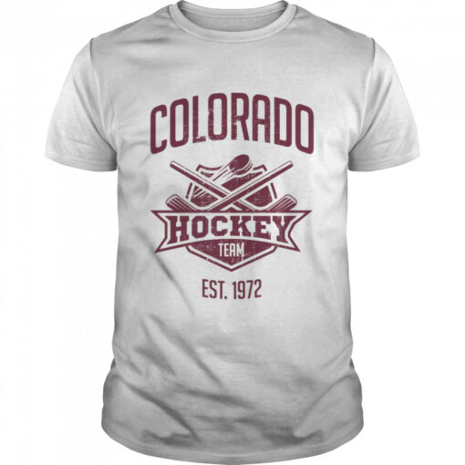 Retro Colorado Avalanche Hockey Team Est 1972 Shirt Classic Mens T Shirt