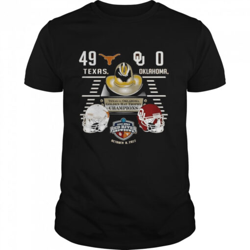 49 0 Texas Orange Texas Longhorns Vs Oklahoma Sooners 2022 Red River Showdown Football Score T Classic Mens T Shirt