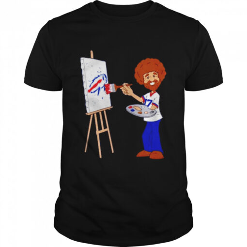 Bob Ross Happy Little Touchdowns Buffalo Bills T Classic Mens T Shirt 1