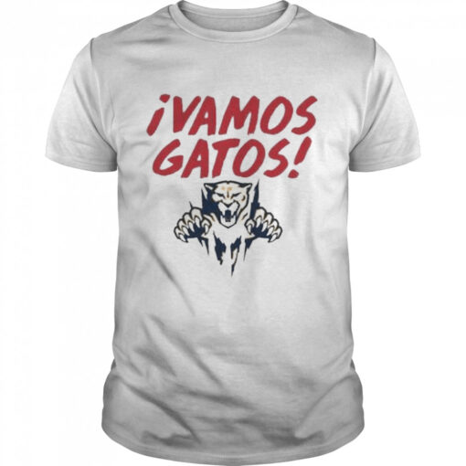 Florida Panthers Vamos Gatos Leaping Cat Classic Mens T Shirt 1