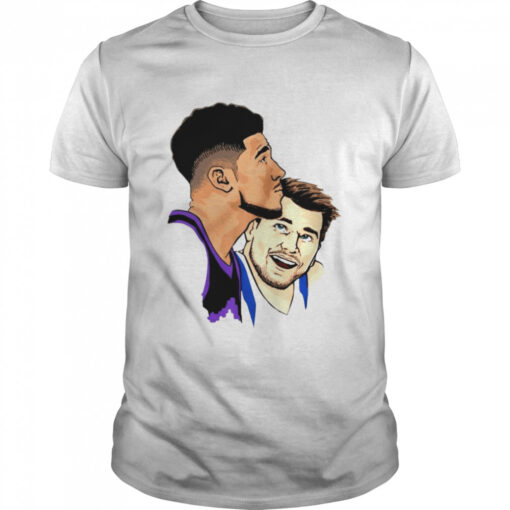 Luka Doncic Smiling At Devin Booker Trash Talk Funny T Shirt Classic Mens T Shirt