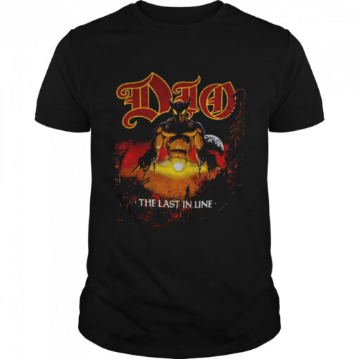 Dio Last In Line Tour Heavy Metal Rock Band Concert Shirt Classic Mens T Shirt