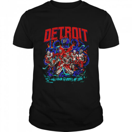 Skeleton Detroit Red Wings Shirt Classic Mens T Shirt