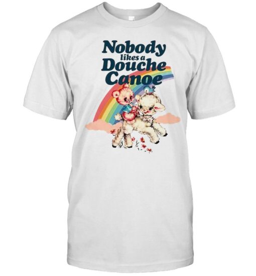 Nobody Likes A Douche Canoe Rainbow Shirt Classic Mens T Shirt 1