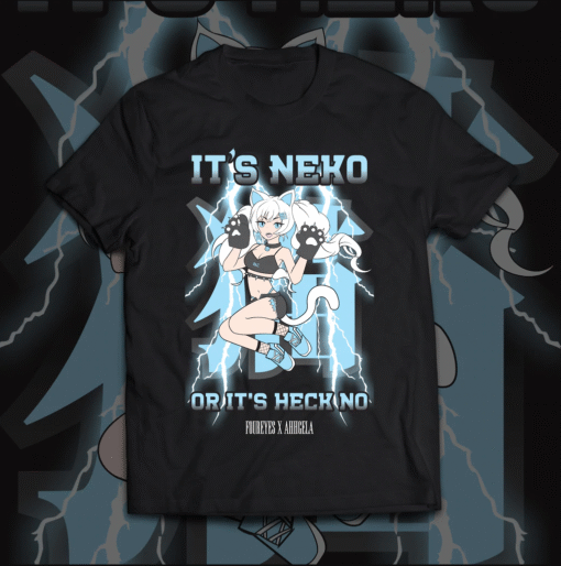 Its Neko Or Its Heck No Foureyes X Ahhgela Guys Tee 1