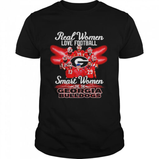 Real Women Love Football Smart Women Love The Georgia Bulldogs Shirt Classic Mens T Shirt 1