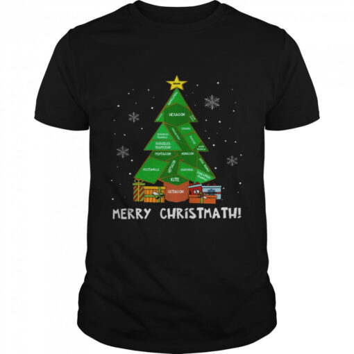 Merry Christmath Tree Hexagon Shirt Classic Mens T Shirt 1