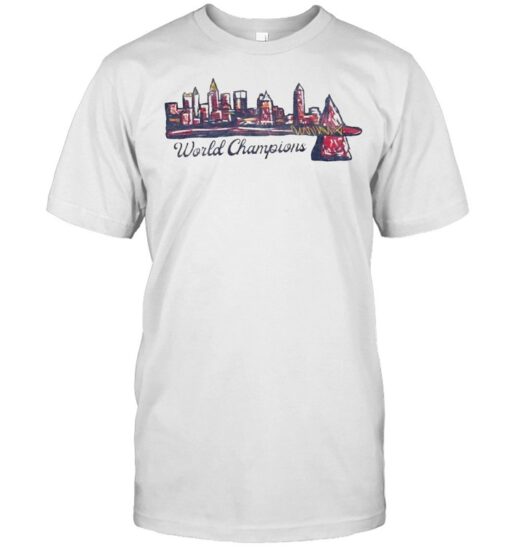 Atlanta Braves Skyline World Champions T Classic Mens T Shirt 1
