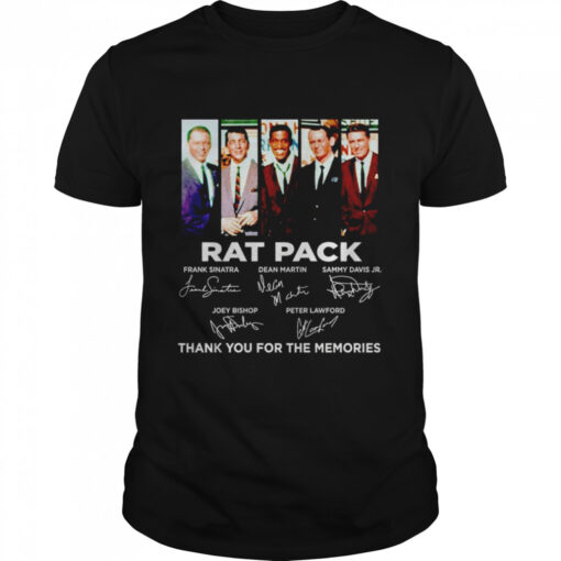 Rat Pack Signatures Thank You For The Memories Shirt Classic Mens T Shirt 1