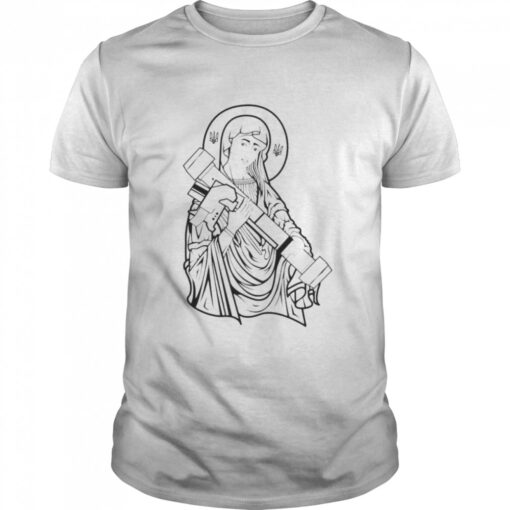 Made In Ukraine Saint Javelin Outline Shirt Classic Mens T Shirt