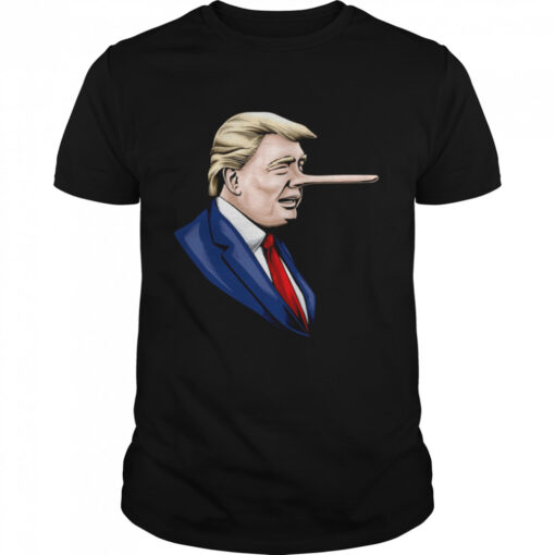 Donald Trump Is A Liar Pinocchio Nose Shirt Classic Mens T Shirt