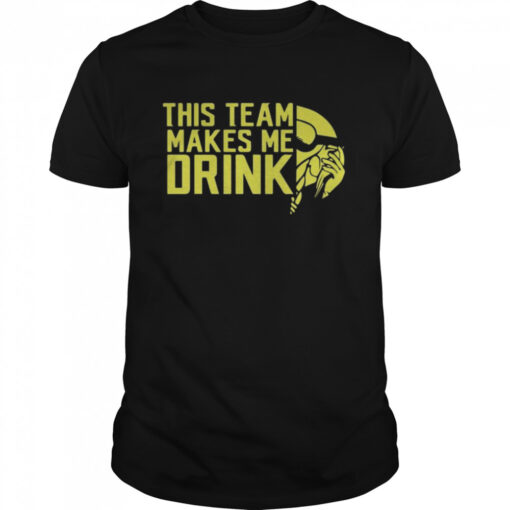 Minnesota Vikings This Team Makes Me Drink Shirt Classic Mens T Shirt