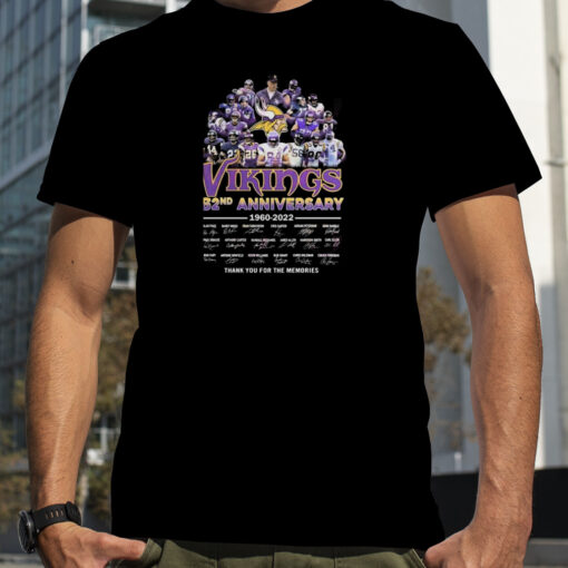 Vikings 62nd Anniversary 1960 E28093 2022 Thank You For The Memories Tshirt 0926c8 0 1