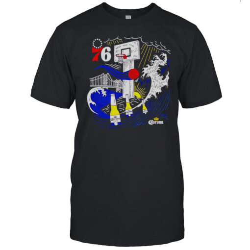 Philadelphia 76ers Corona Extra Beer Here They Come Shirt Mens T Shirt5k