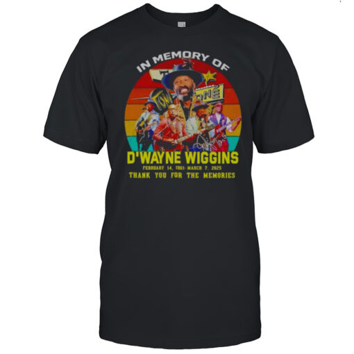 In Memory Of Dwayne Wiggins Thank You For The Memories Shirt Mens T Shirtmw
