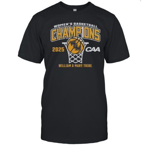 William Mary Tribe Ncaa Caa Womens Basketball Conference Tournament Champions 2025 Logos T Shirt Mens T Shirtzb