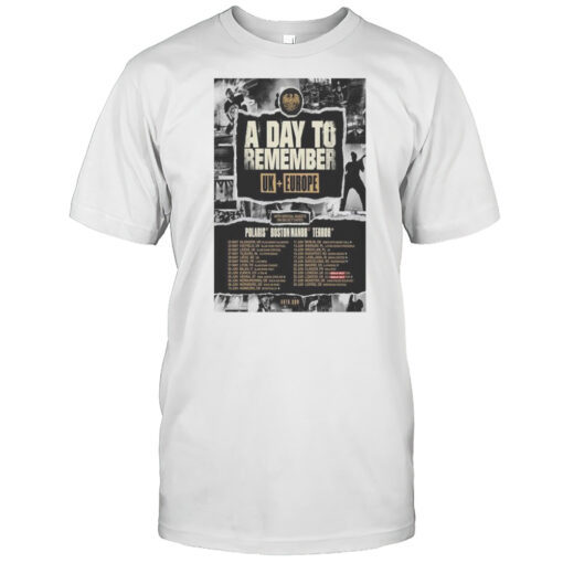 A Day To Remember Uk Europe Tour T Shirt Mens T Shirtmi