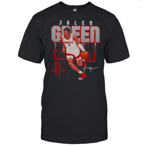 Jalen Green Houston Rockets Shattered Signature T Shirt Mens T Shirt7x