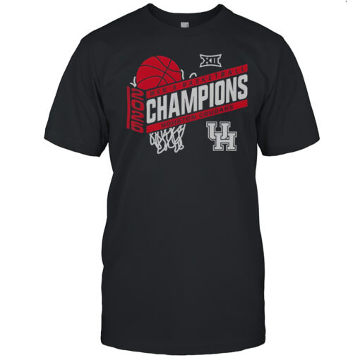 Top Houston Cougars Mens Basketball 2025 Big 12 Champions T Shirt Mens T Shirtyn