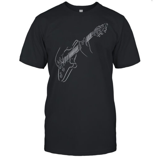 Guitar Player Simple Art T Shirt Mens T Shirtpe