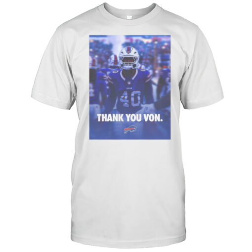 Official Buffalo Bills Thank You Von Miller T Shirt Mens T Shirtjv