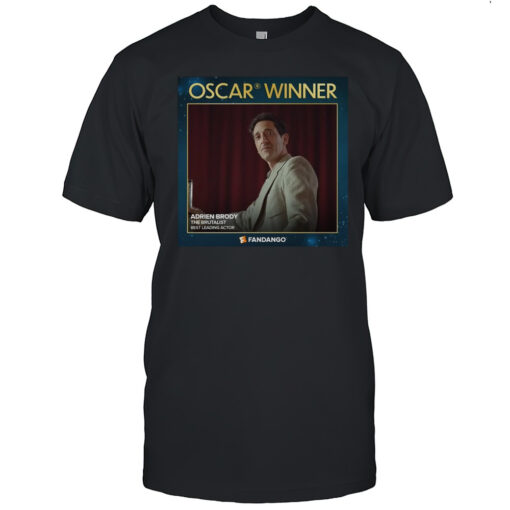Congratulations To Adrien Brody For Winning Best Leading Actor At The 2025 Oscar The Brutalist T Shirt Mens T Shirtzv