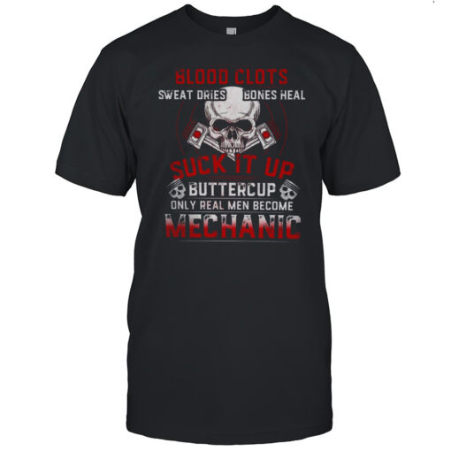 Blood Clots Sweat Dries Bones Heal Mechanic T Shirt Mens T Shirtg0