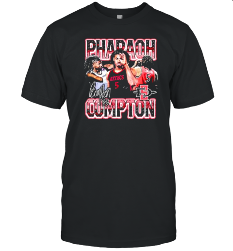 Pharaoh Compton San Diego State Aztecs Signature Vintage Graphic T Classic Mens T Shirt