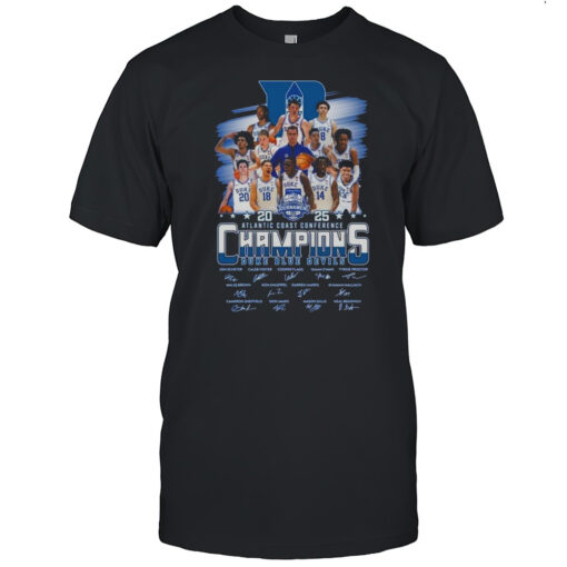 Duke Blue Devils 2025 Atlantic Coast Conference Champions Signature Shirt Mens T Shirt0n