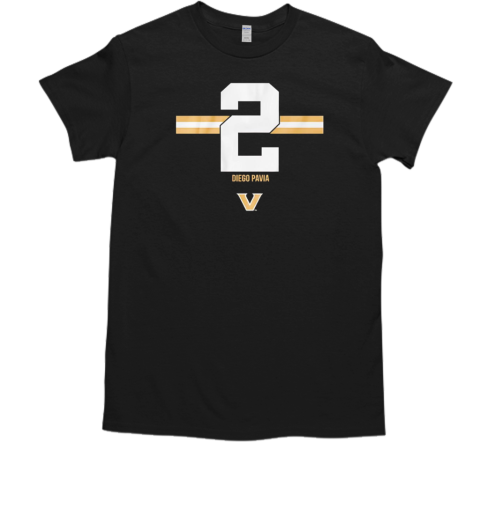 Diego Pavia Vanderbilt Commodores Football 2 Stripe Vintage T Classic Mens T Shirt