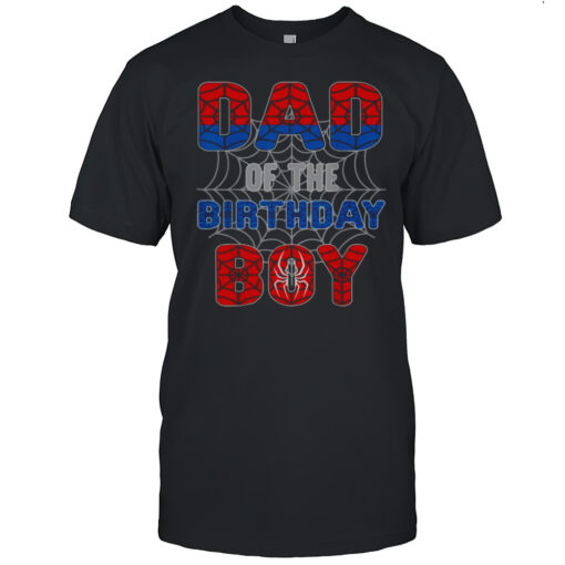 Spider Web Birthday Party Dad Of The Birthday Boy T Shirt Mens T Shirt8j