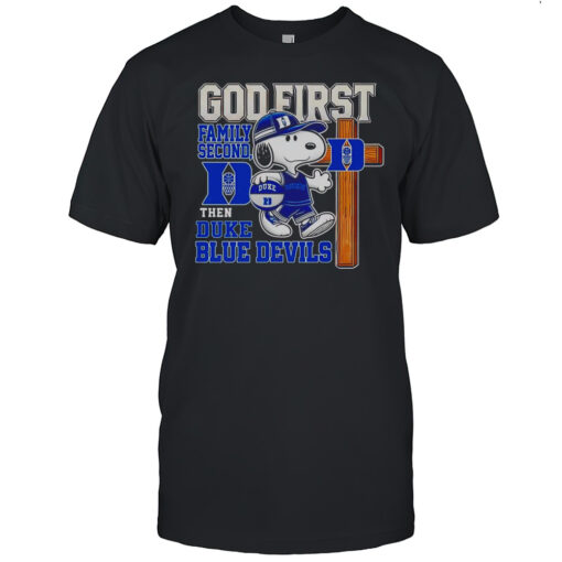 Snoopy God First Family Second Then Duke Blue Devils Shirt Mens T Shirt64