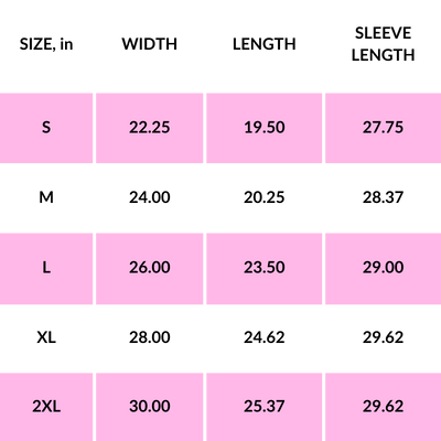 PRODUCT SIZE GUIDE 3 Size Chart Womens Cropped Fleece Pullover