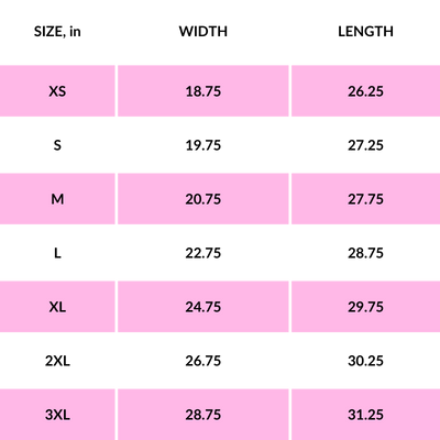 PRODUCT SIZE GUIDE 29 Size Chart Unisex Garment Dyed Sweatshirt (1)
