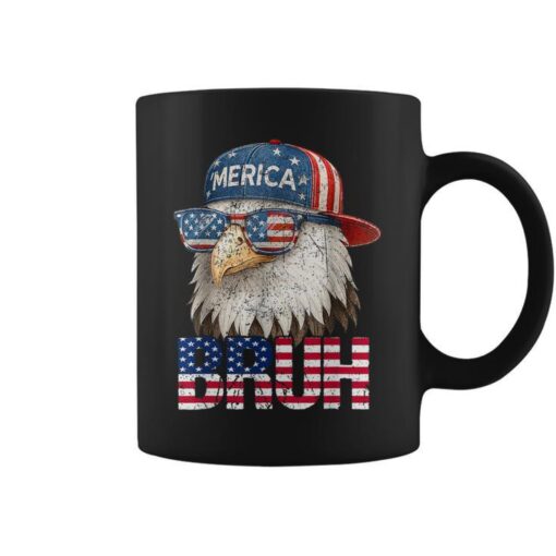Bruh Fourth 4Th Of July Eagle American Patriotic Boys Coffee Mug