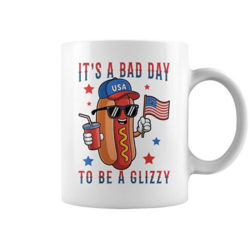 It's A Bad Day To Be A Glizzy 4Th Of July Hotdog Bbq Coffee Mug