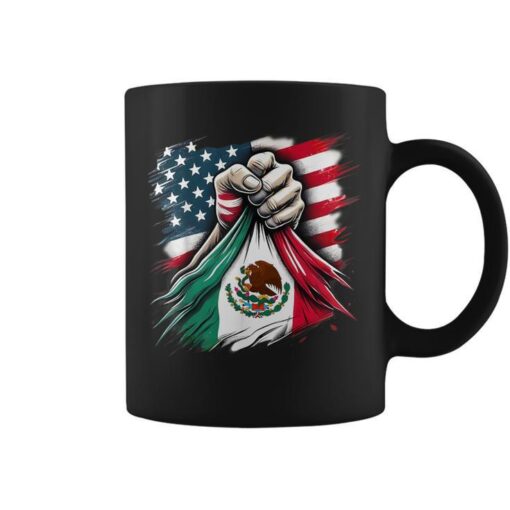 America Mexico Flag Vintage Mexican Roots American Coffee Mug