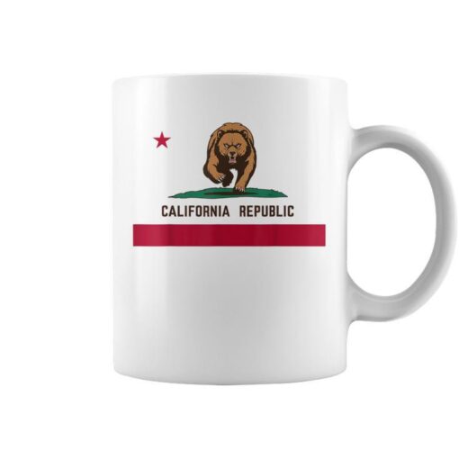 California Flag Bear Golden State Of Warning Los Angeles Coffee Mug